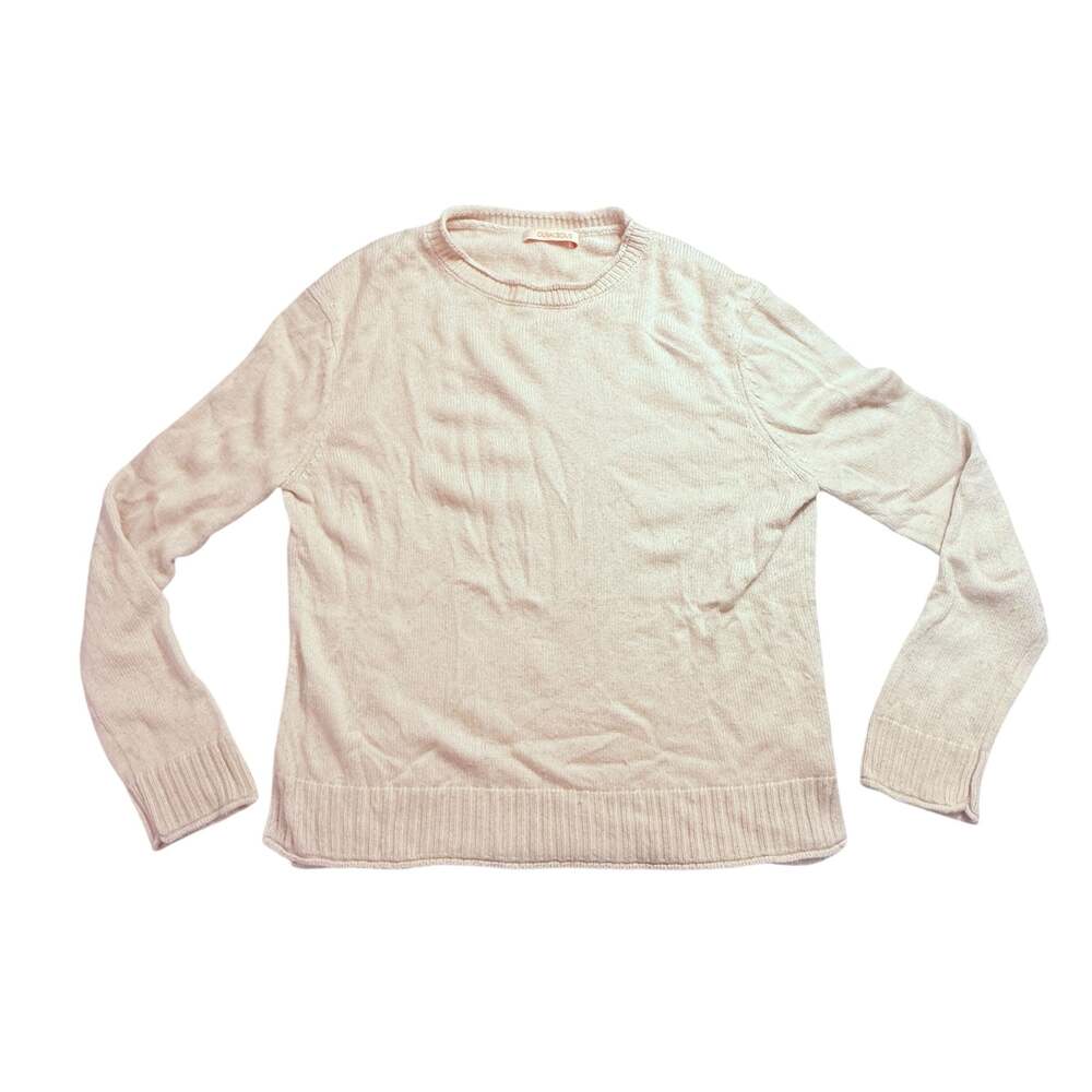 Olivaceous Cream Wool Blend Crewneck Sweater